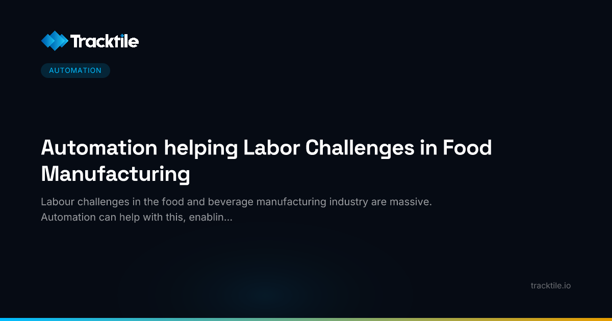 Automation helping Labor Challenges in Food Manufacturing | Tracktile